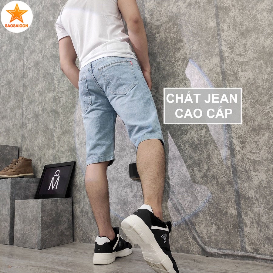 Quần short nam [ HÌNH THẬT ] jean đẹp chuẩn siêu bền SG414 Saosaigon | BigBuy360 - bigbuy360.vn