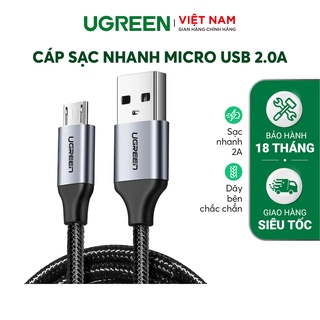 Mua Cáp sạc nhanh Micro USB 2.4A Ugreen US290 độ dài từ 0.25m đến 2m  vỏ sợi bện siêu bền - Hàng phân phối chính hãng