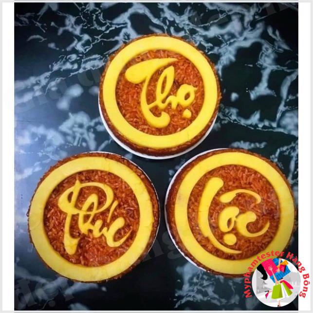 Bộ Khuôn Làm Xôi Phúc Lộc Thọ 5 Chi Tiết Bằng Chất Liệu Nhựa Chịu Nhiệt, Khuôn Làm Bánh Phúc Lộc Thọ