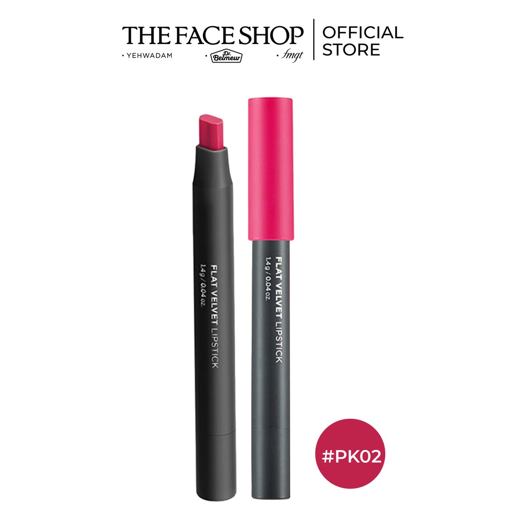 [Mã FMCGM50 - 8% đơn 250K] Son Đa Năng TheFaceShop Flat Velvet Lipstick 1.4g | BigBuy360 - bigbuy360.vn