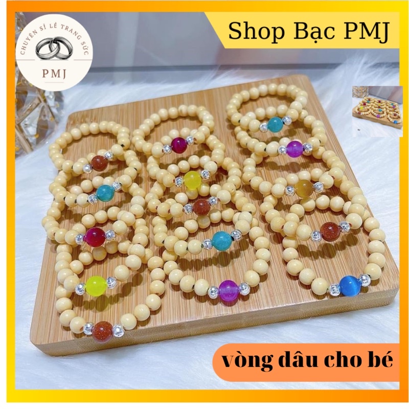 Vòng dâu Bi bạc phong thuỷ cho bé yêu-bạc Pmj