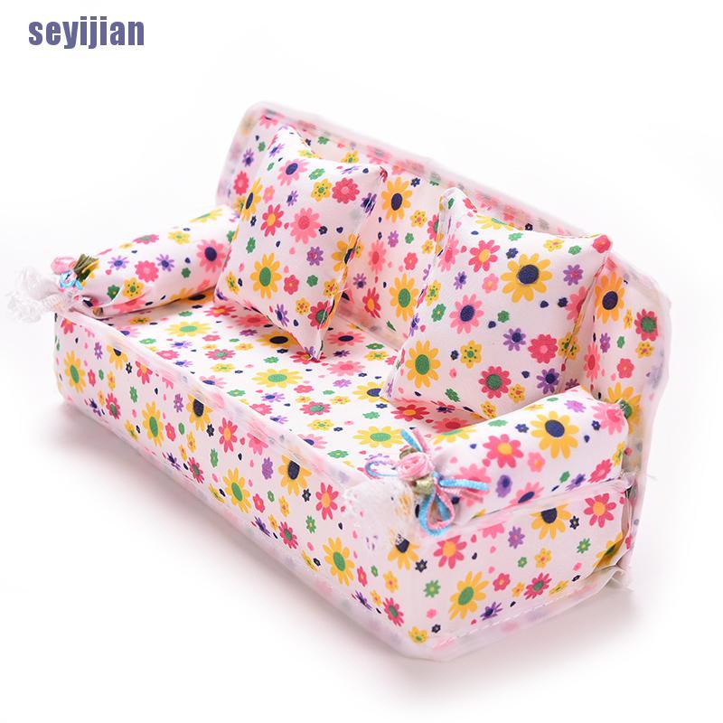 Set 3 Đệm Ghế Sofa Kèm 2 Gối Cho Nhà Búp Bê | BigBuy360 - bigbuy360.vn