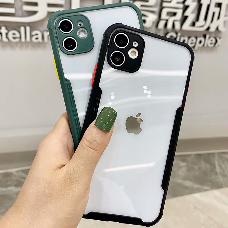 Ốp Lưng Iphone 7 Plus/8plus/xr/xs max/11 pro/11pro max/12 mini/12 pro/12Promax Chống Sốc Lưng Trong suốt GCIP03 | GuCase