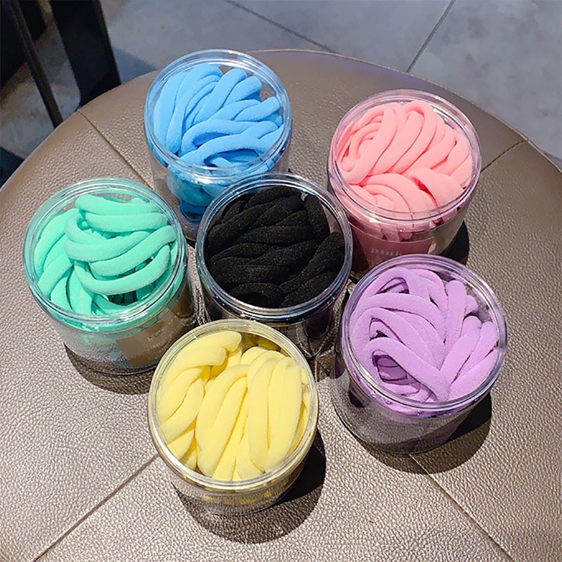 Dây Buộc Tóc Co Giãn Màu Sắc Ngọt Ngào Phong Cách Hàn Quốc