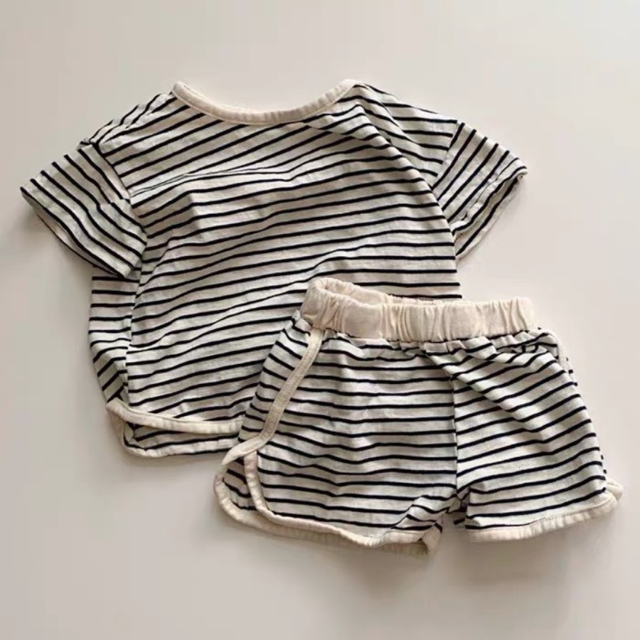 Bộ Quần Áo Cộc Tay Chất Liệu Cotton Mềm Min Cho Bé Trai Và Bé Gái Từ 8Kg Đến 28Kg Chaarlie Kids
