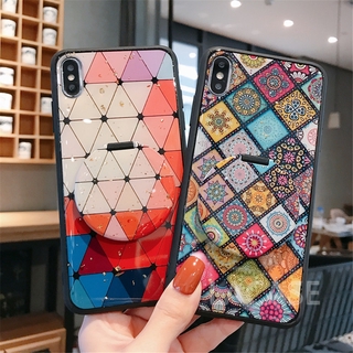 OPPO Ốp Lưng Điện Thoại Có Gương Trang Điểm Họa Tiết Thổ Cẩm Cho Oppo Reno A92S A92 A52 A91 A31 Reno 4 Reno 4 Pro Neo 3 Neo 2f Reno 2 A9 2020 A5 2020 K3 F11 A7 A5S A12