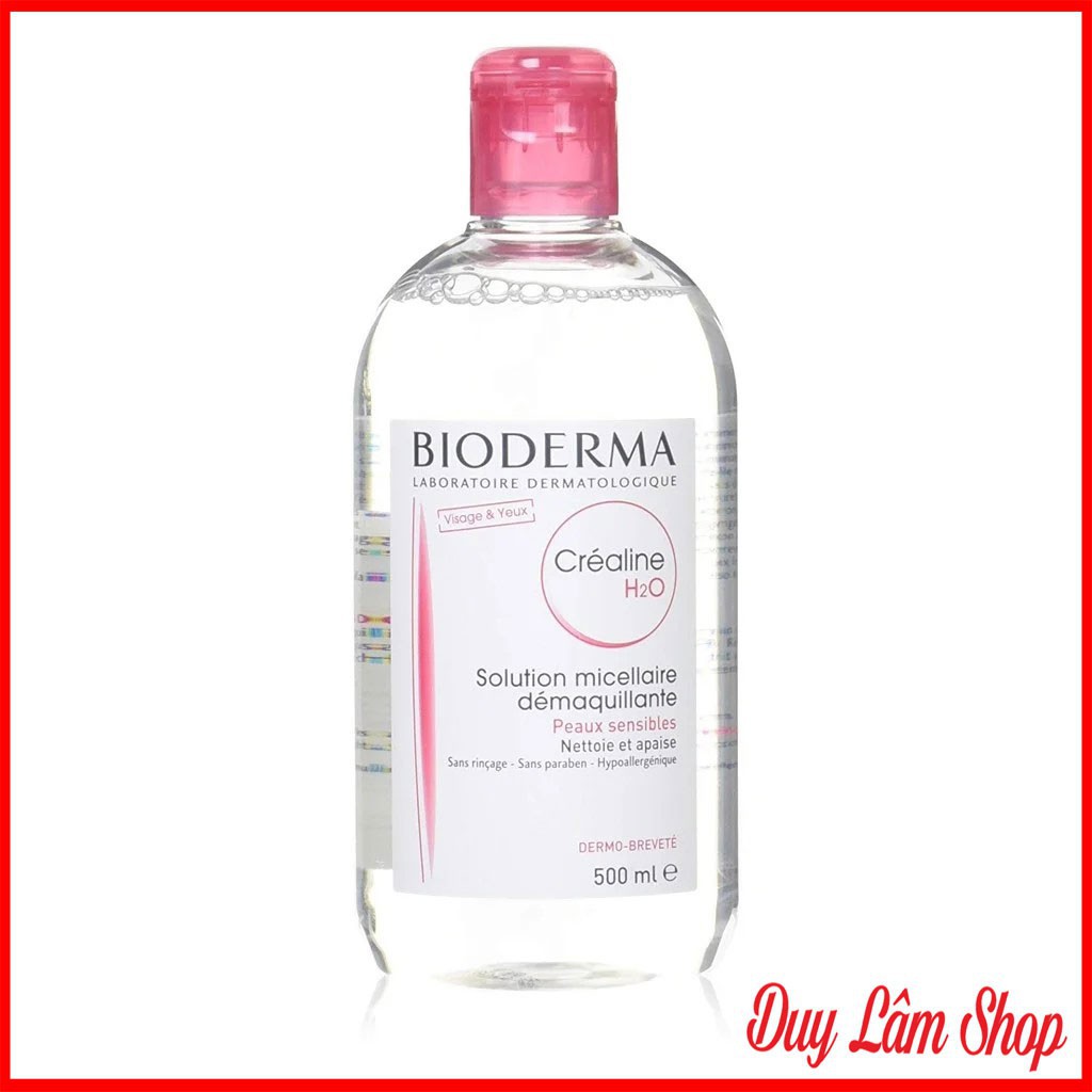 Nước tẩy trang Bioderma Crealine, Sensibio H2O 500 ml