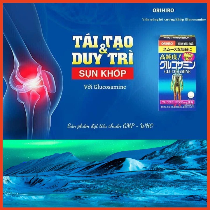 [Chính hãng Orihiro]  Viên uống hổ trợ xương khớp Glucosamine Orihiro 1500mg Nhật Bản (hộp 360 và 900 viên)