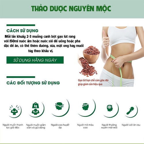 Bột gạo lứt cần tây nguyên chất hỗ trợ giảm cân nhanh giữ dáng đẹp da đánh bay mỡ thừa an toàn