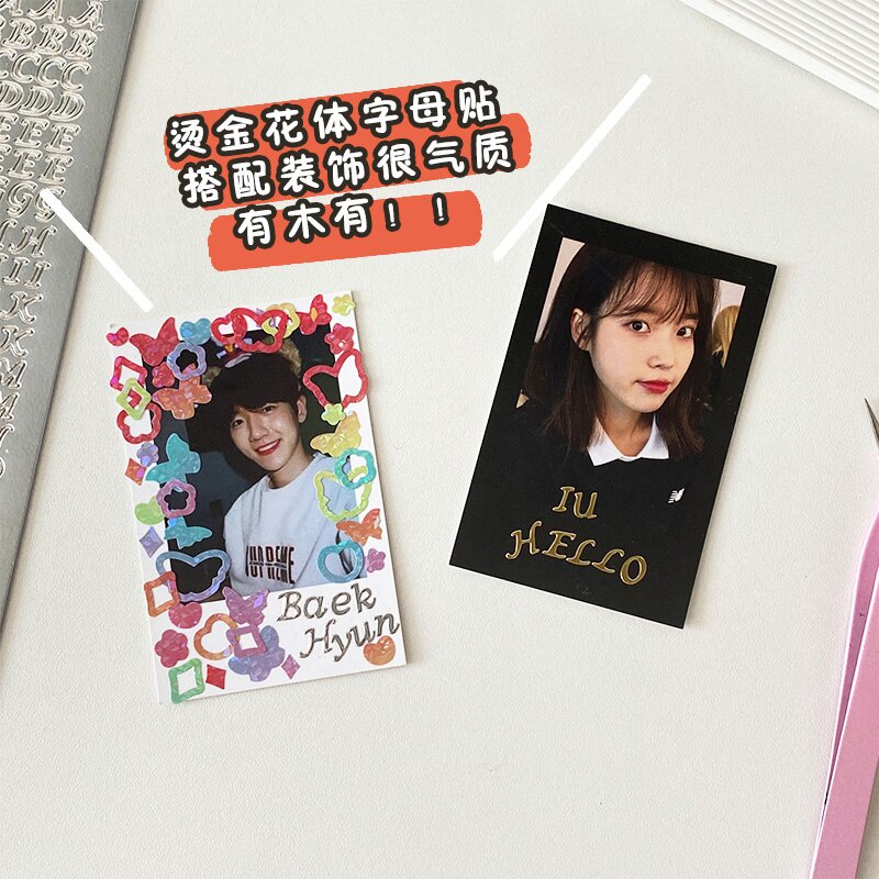 Miếng dán trang trí album ảnh/album hình chữ cái DIY
