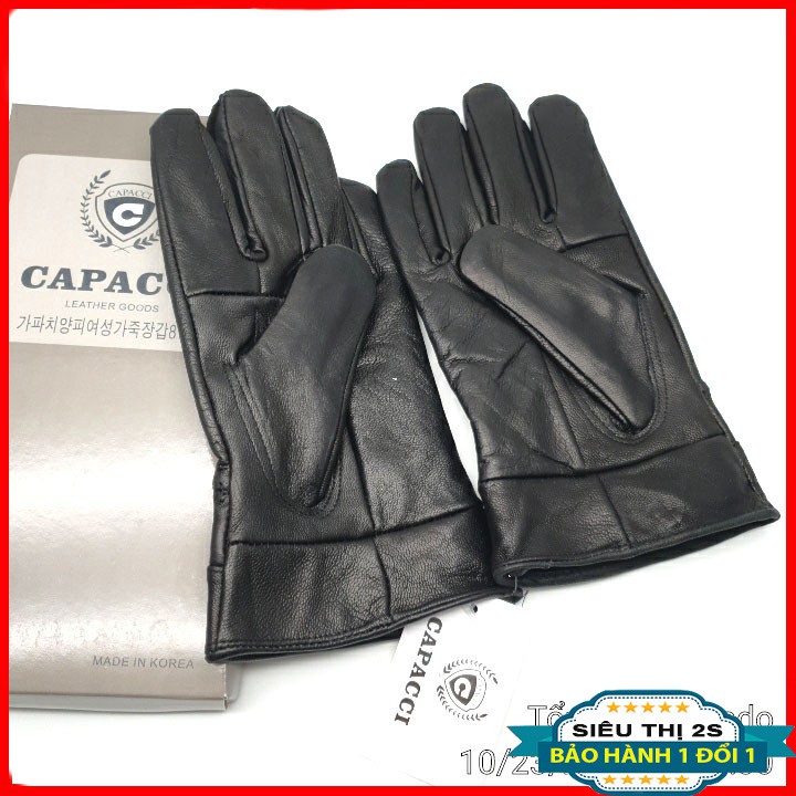Găng tay da cừu lót lông nhập Hàn