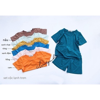 Sale sốc! Quần áo trẻ em cộc tay Thun lạnh Minkymom cho Bé Trai/ Bé Gái (set cộc lạnh trơn)
