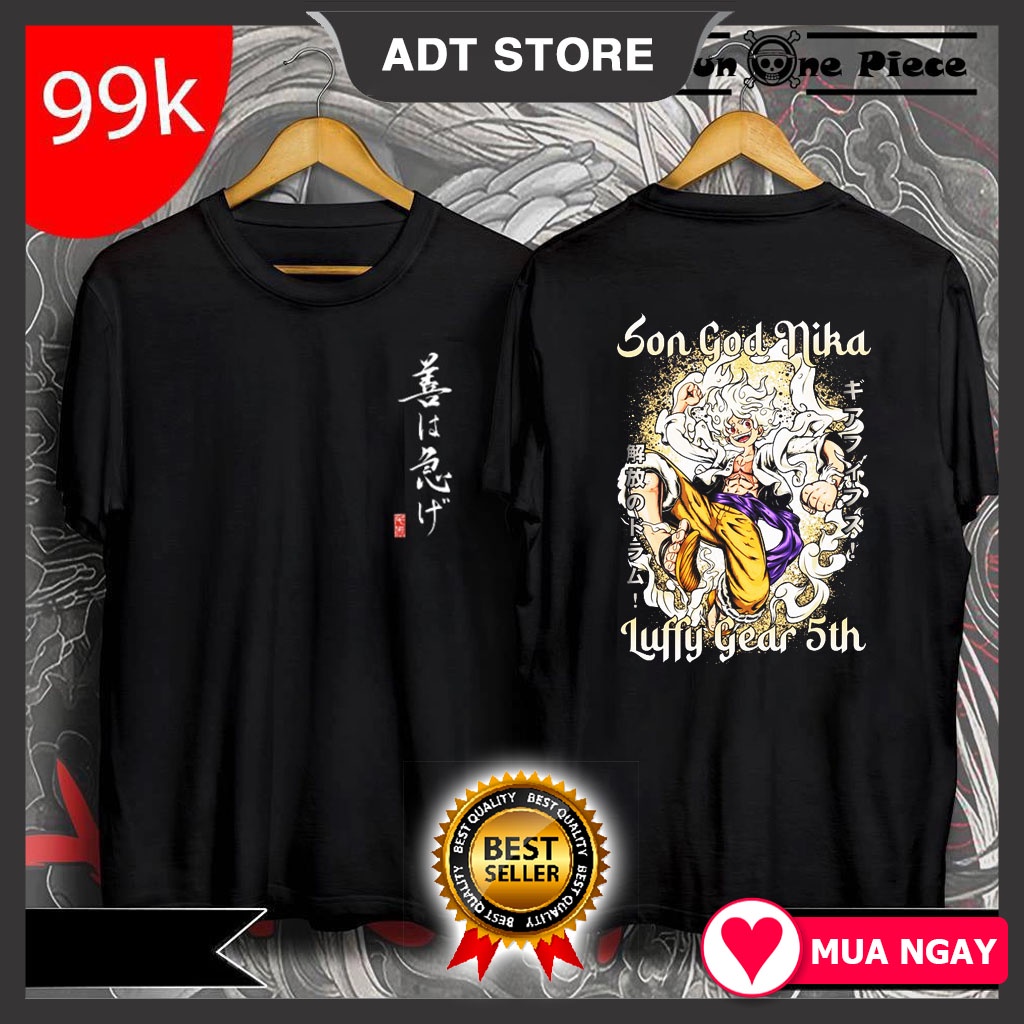 Áo thun Anime LUFFY GEAR 5  KAIDO NIKA One Piece cực HOT giá siêu rẻ mẫu mới bán chạy