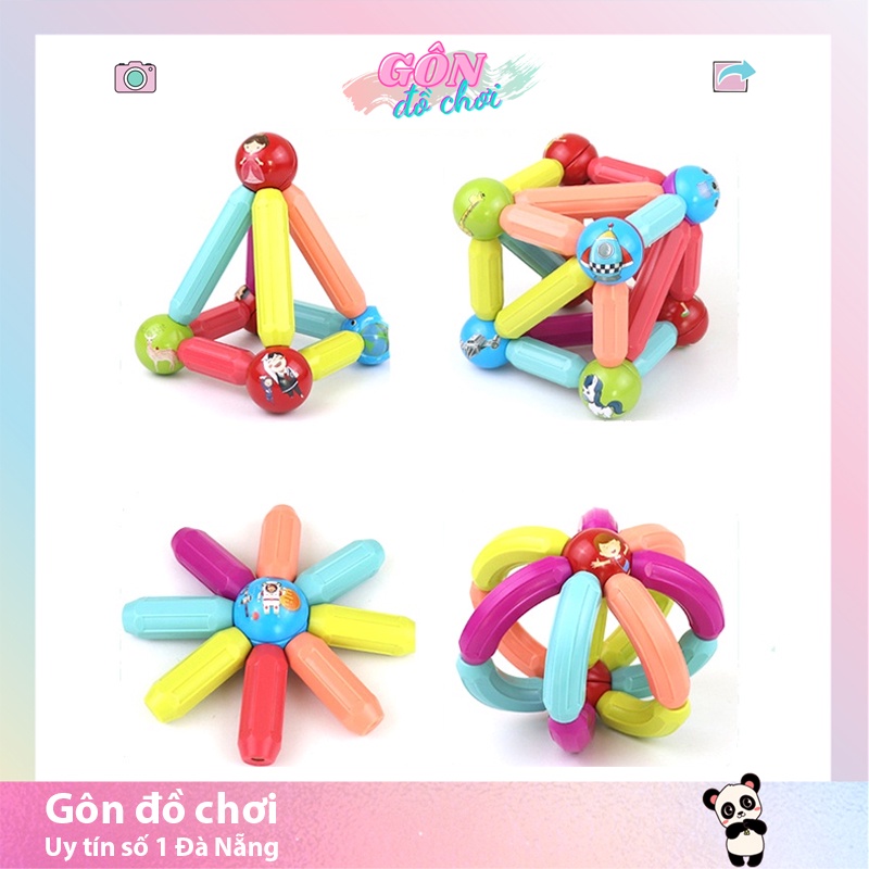 Xếp Hình Nam Châm Cho Bé Đồ Chơi Lắp Ráp Thông Minh Gôn đồ chơi