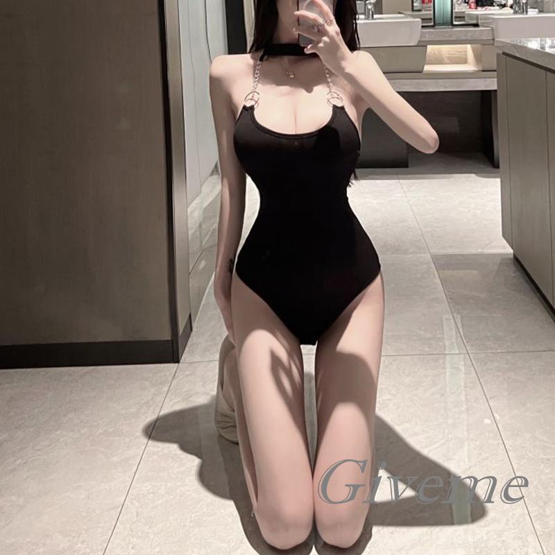 Bộ Áo Liền Quần Cổ Yếm Không Tay Dáng Ôm Thời Trang Cho Nữ