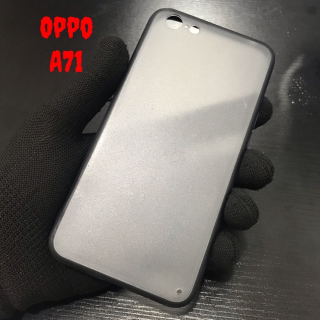 Ốp Lưng Oppo A71 Lưng Cứng Trong Nhám Viền Dẻo Phôi In