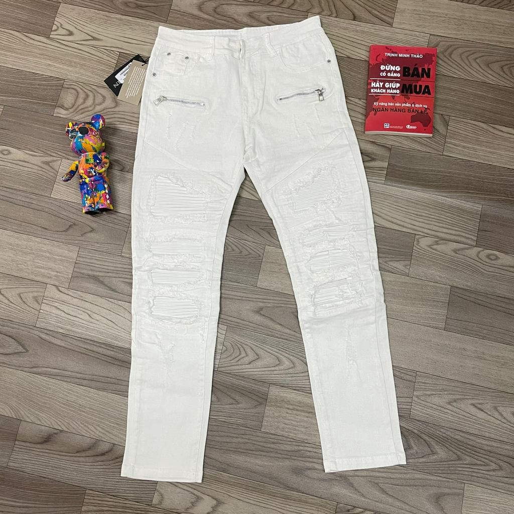 Những Mẫu Quần Jean Siêu Cấp Vá Da Hot Nhất 2023 Dành Cho Nam