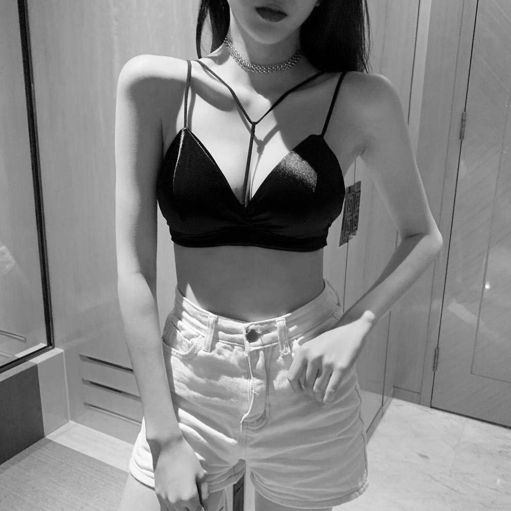 OCEANMAP Áo Ngực Nylon Mỏng Không Gọng Chống Chảy Xệ Lưng Xinh Xắn Cho Nữ