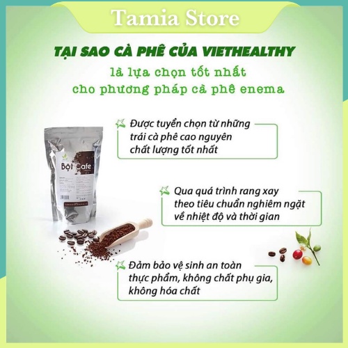 Bột cà phê enema Viet Healthy 1kg dùng cho coffee enema thải độc đại tràng gan làm đẹp da chữa táo bón Viethealthy | BigBuy360 - bigbuy360.vn