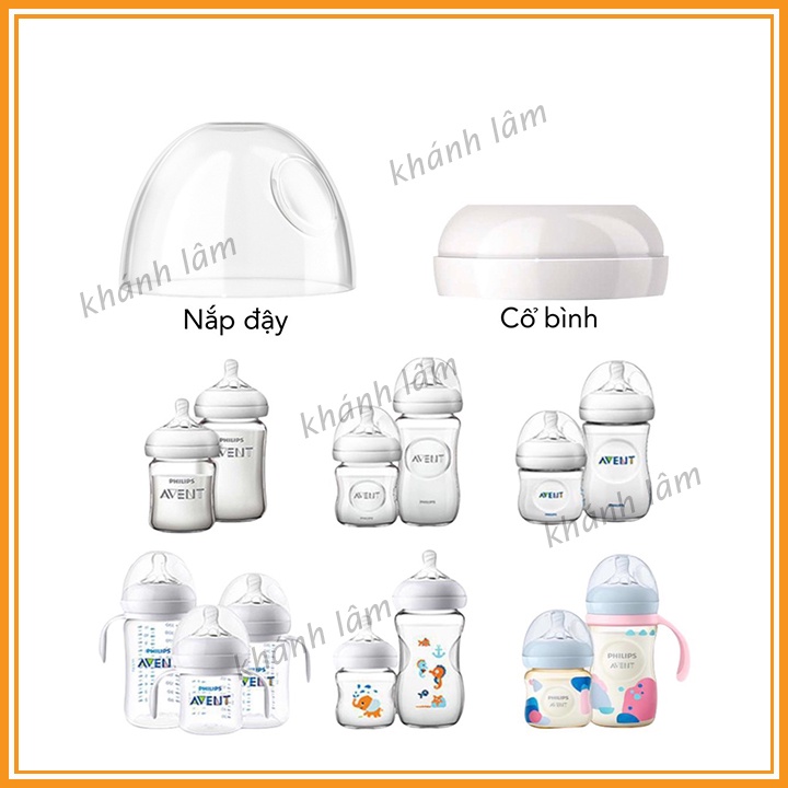 Nắp và cổ bình sữa Avent Natural 125ml/260ml P07
