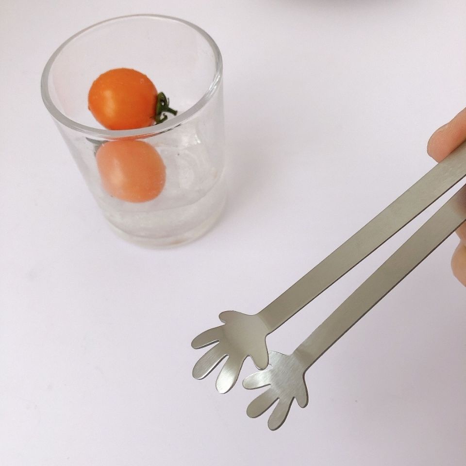 Kẹp Gắp Đá / Khoai Tây Chiên Mini Chống Trượt Bằng Thép Không Gỉ Mẫu Mới 2022