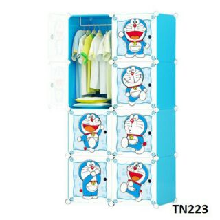 Tủ nhựa lắp ghép 8 ô doremon