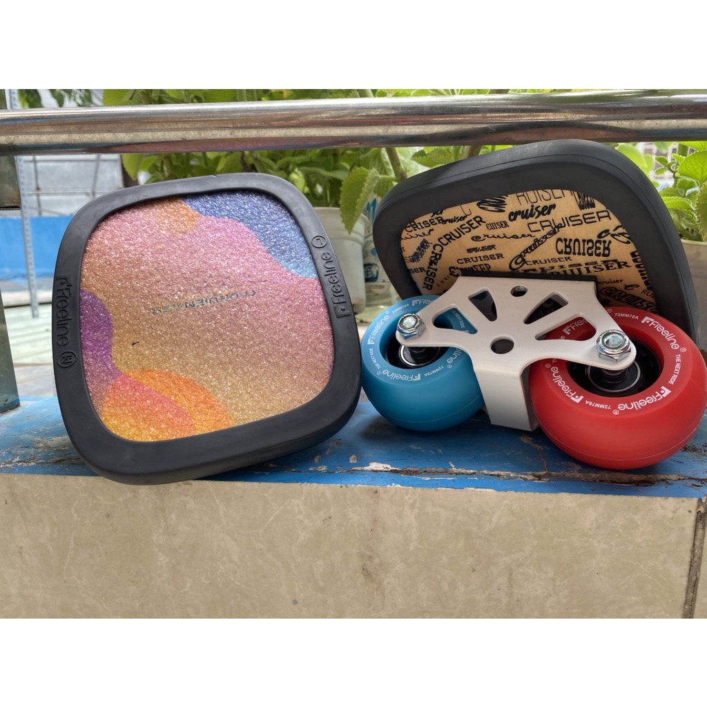 VÁN TRƯỢT FREELINE SKATE GỖ BÁNH XỊN 4 MÀU NHÁM XỊN