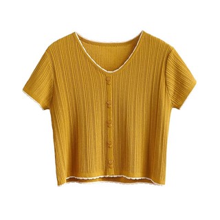 áo montoghi cổ V cúc