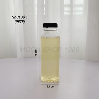 50 chai vuông 330ml miệng rộng dùng cho chè dưỡng nhan