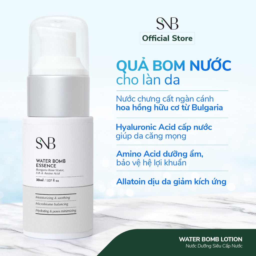 NƯỚC DƯỠNG SIÊU CẤP NƯỚC WATER BO.M.B LOTION 30ML - Cấp Nước Tức Thời, Làm Da Mịn Màng, Ẩm Mượt