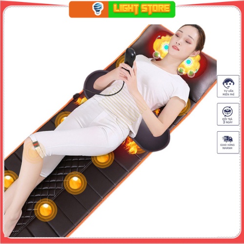 Đệm Mát Xa - Nệm Massage Toàn Thân, 16 Bi Hồng Ngoại Hỗ Trợ Giảm Đau Cơ Bắp, Sưởi Ấm Hồng Ngoại, Túi Khí Giảm Đau Lưng