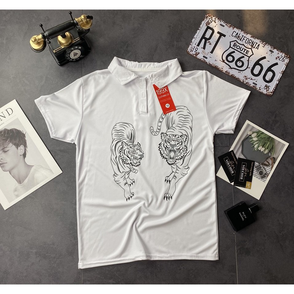 Áo Phông Polo, Áo Thun Cổ Bẻ Nam In Hình Hổ Chất Liệu Thun Thoáng Mát - AC112 - xuongmaytrungkien | BigBuy360 - bigbuy360.vn