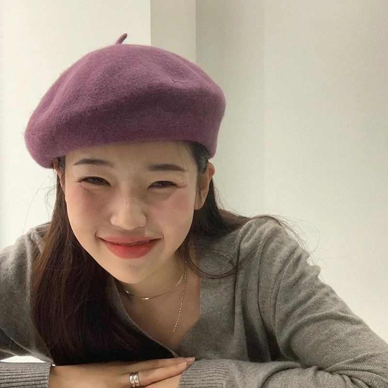 Mũ Nồi Len Thời Trang Hàn Quốc Phong Cách Beret Dành Cho Nữ