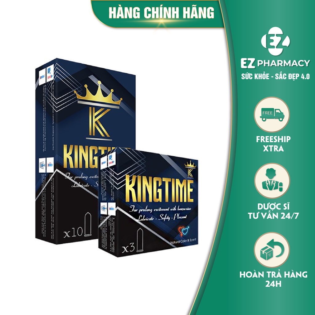 Bao cao su King Time, BCS kéo dài thời gian quan hệ - Ez Pharmacy