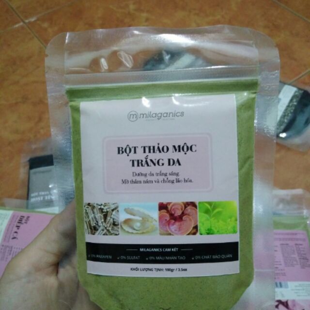 Bột Thảo Mộc Trắng Da Milaganics 100g | BigBuy360 - bigbuy360.vn