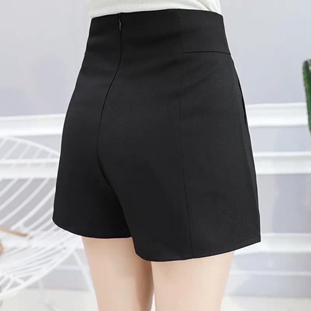 Quần short cạp cao 3 màu thiết kế 2 túi trước kèm gân - quần đùi nữ ROSA BOUTIQUE