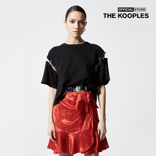 THE KOOPLES - Chân váy mini phối bèo Red Jacquard FJUP20048K-ORA08