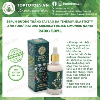 Serum sữa Natura Siberica Frozen Limonnik Nanai "Energy, Elasticity and Tone" dưỡng trắng hồng, tái tạo da
