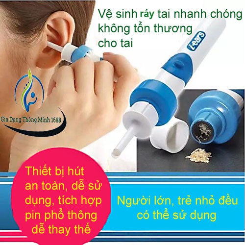 Máy Hút Ráy Tai, Máy Lấy Ráy Tai tự động Nhật Bản DeoCross, Thiết bị tiện dụng cho người thân bạn (Tặng kèm 1 đầu hút)