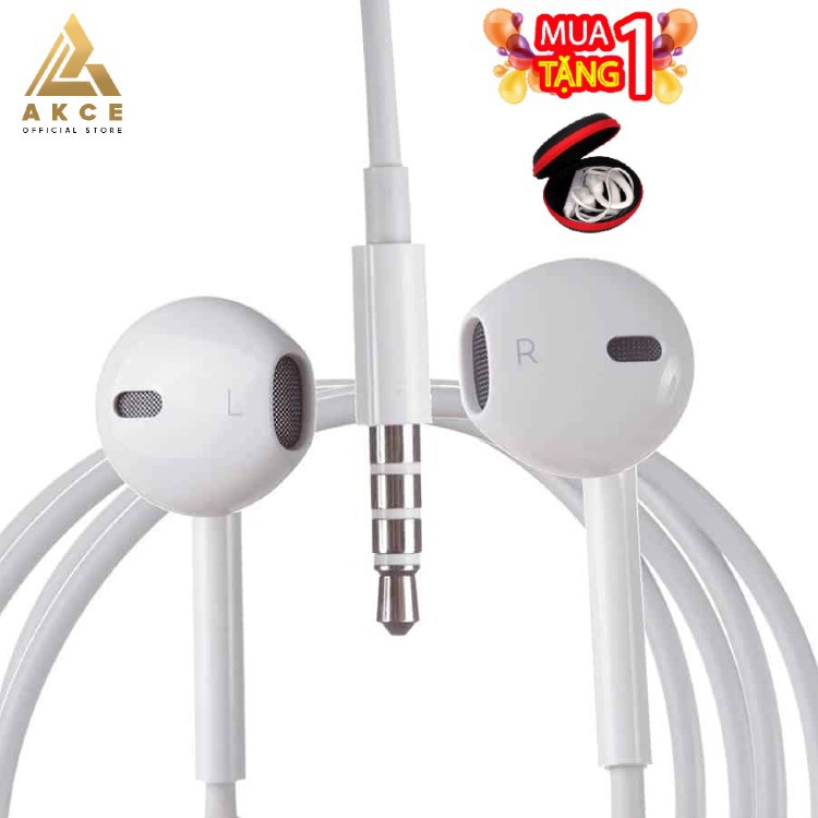Tai nghe iphone chân 3.5mm zin bóc máy, tai iphone 6 bóc máy chính hãng bảo hành 12 tháng tặng kèm hộp đựng