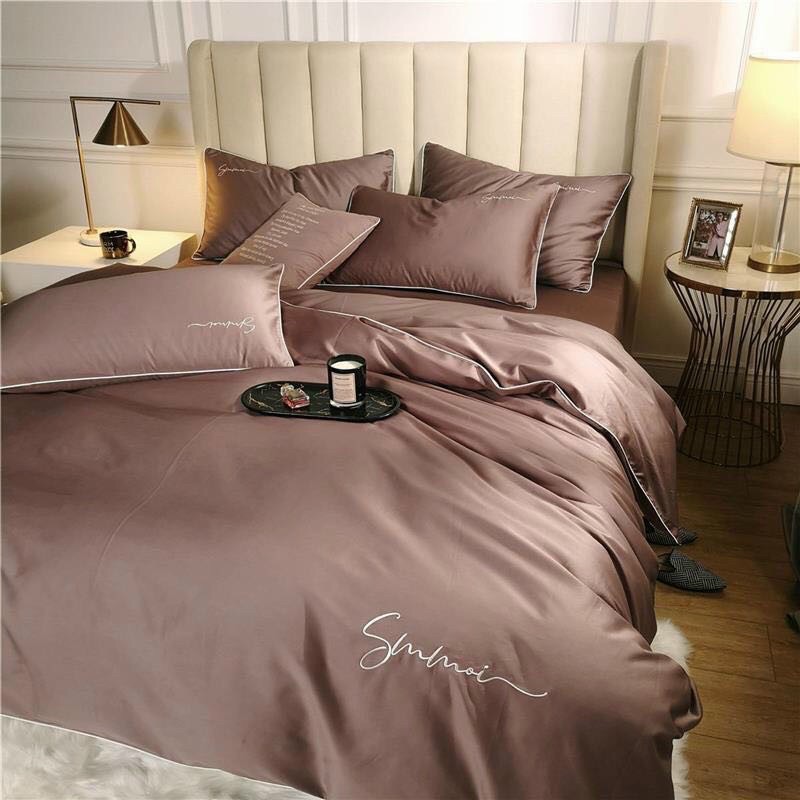 Bộ Chăn Ga Gối 4  món Lụa Telcel 60s Cao Cấp Sheen bedding lụa Sumoi nhập khẩu | BigBuy360 - bigbuy360.vn