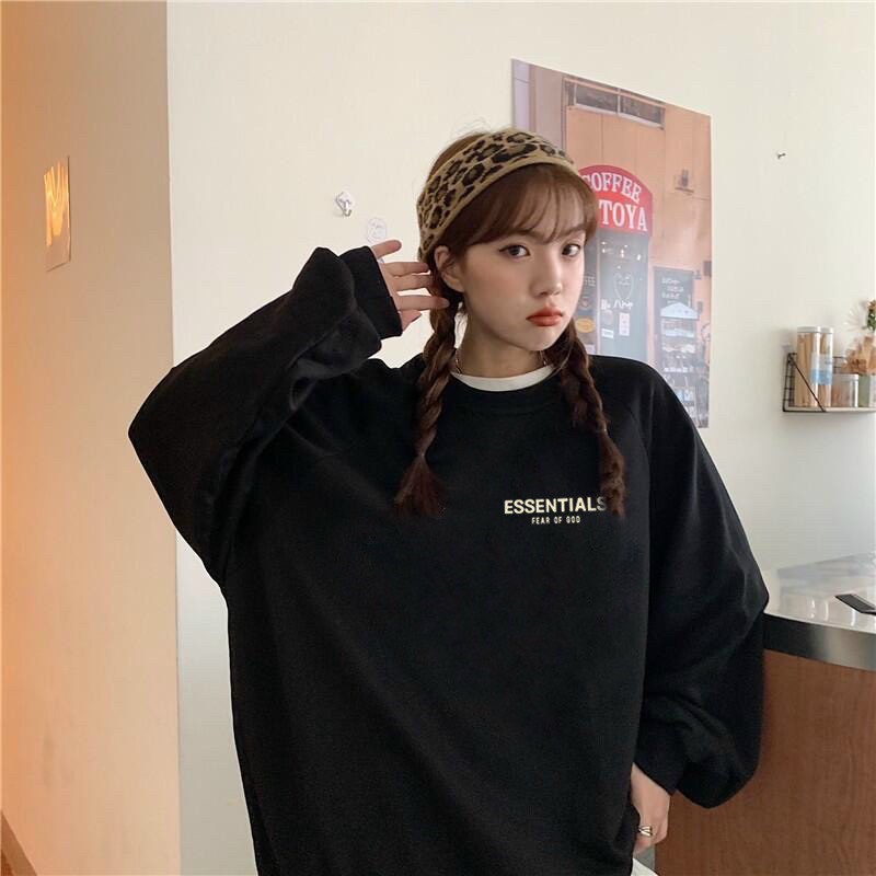 ÁO SWEATER NỈ UNISEX IN ESSENTIAL PHOM NAM NỮ CỰC ĐẸP