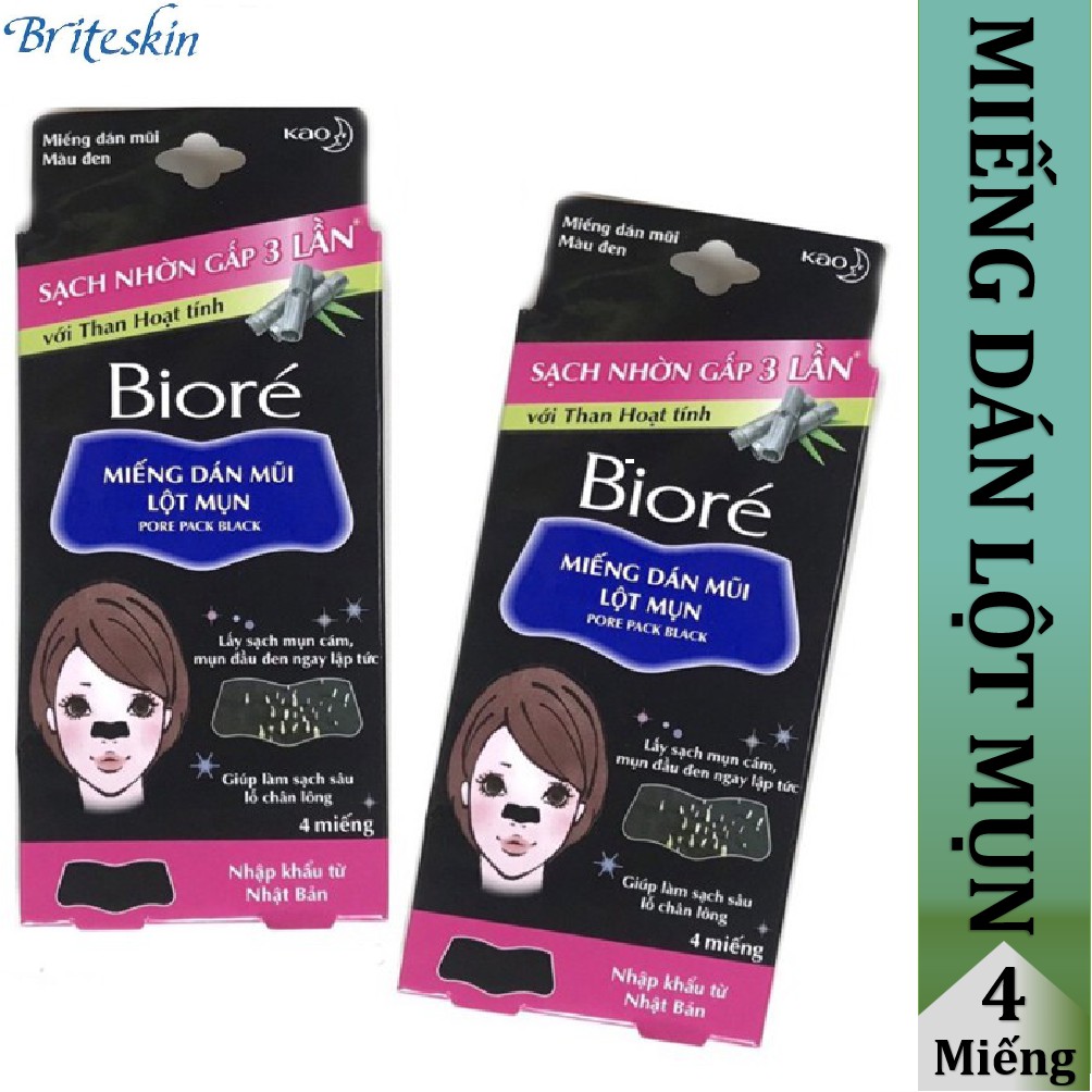 Miếng Dán Lột Mụn Biore (Hộp 4 Miếng) | BigBuy360 - bigbuy360.vn
