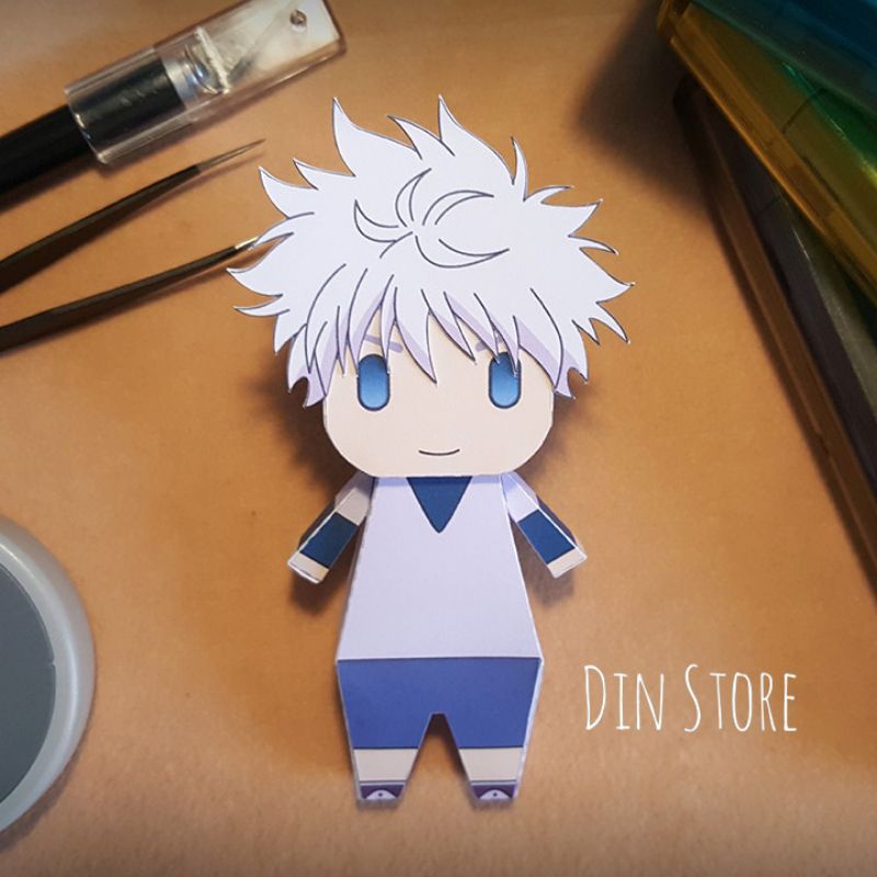 Mô hình giấy nhân vật Hunter x Hunter  -  Mô hình Killua, Gon, Hisoka, Kurapika - Mô hình giấy Anime