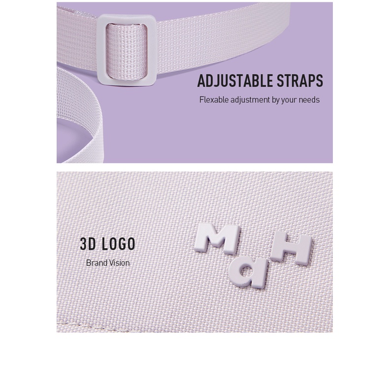 Túi đeo vai MAH màu trơn phong cách cổ điển xinh xắn thời trang