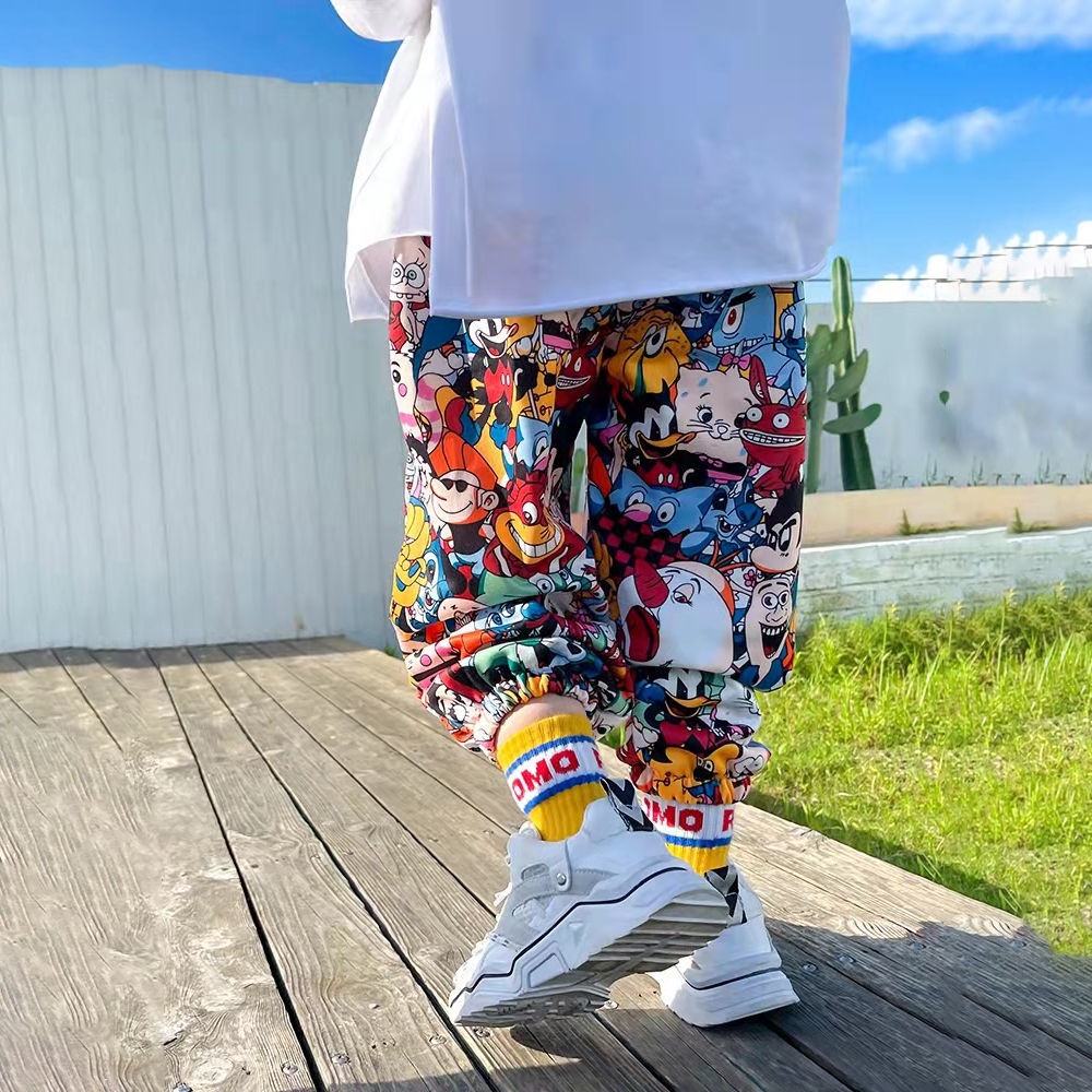 Quần Dài Thể Thao In Họa Tiết Hoạt Hình Phong Cách Phương Tây Thời Trang Mùa Hè 2022 Cho Bé
