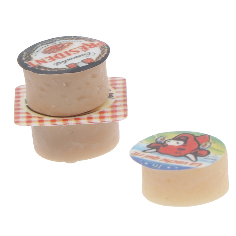 Set 3 phô mai mini tỉ lệ 1 / 12 dùng trang trí nhà búp bê