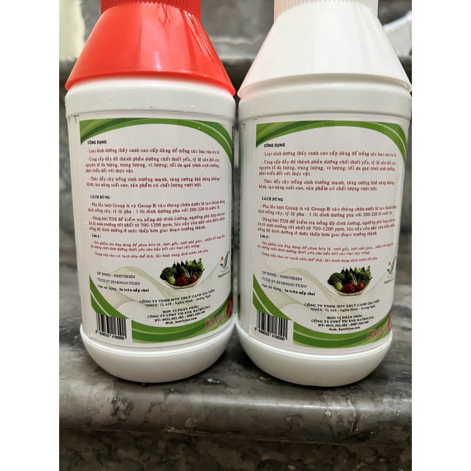 Dung dịch dinh dưỡng thủy canh Hydro Umat V&F dành cho rau trồng thủy canh ăn lá và ăn quả