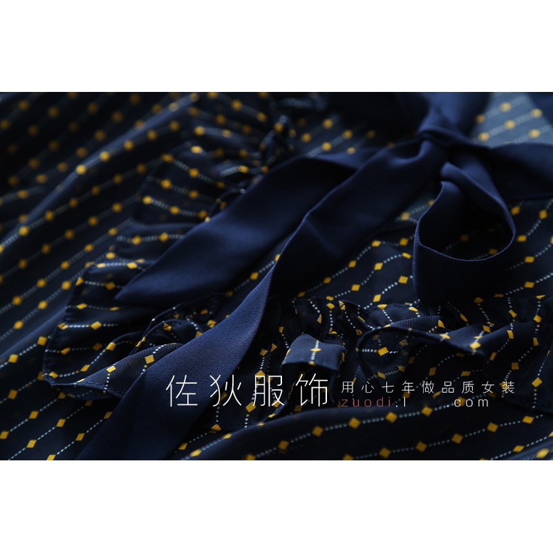 Áo voan kiểu cổ nơ vải chiffon big size