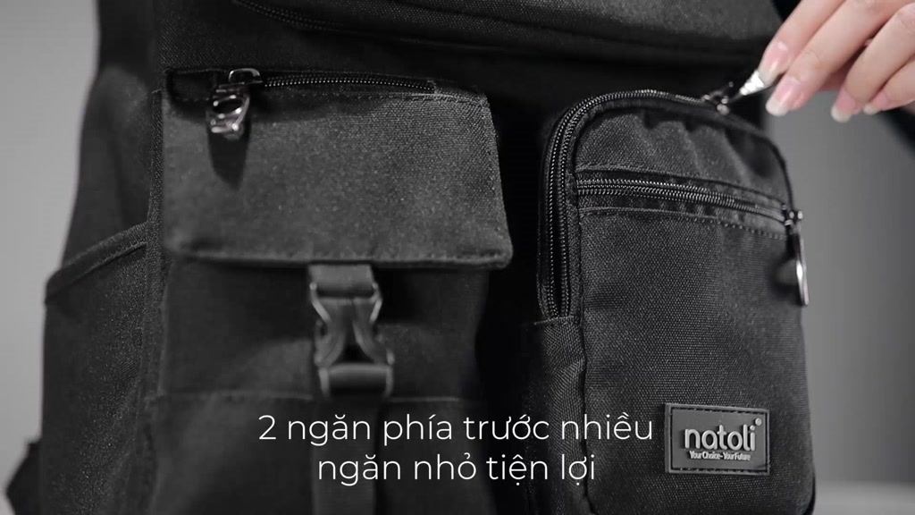 Balo laptop 15 6 inch thương hiệu NATOLI, Cặp đi học nam nhiều ngăn chống sốc chống nước tốt - Global Backpack B8 | BigBuy360 - bigbuy360.vn